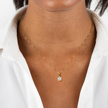 1.0 Carat D Color Round Moissanite Crown Pendant Necklace