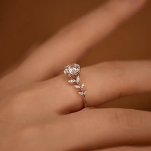 1CT Leaf Moissanite Diamond Engagement Ring with GRA | 925 Sterling Silver Plated White Gold Wedding Band Promise Ring for Women