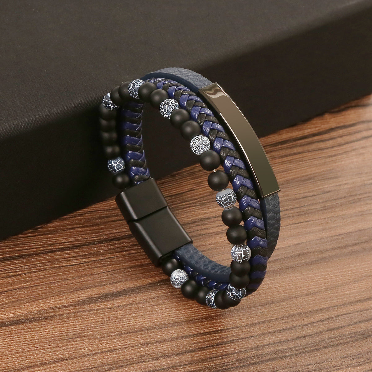 Boho Men’s Tiger Eye Bracelet | Handmade Leather Multilayer Wristband