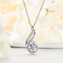 2.0 Carat Round D Moissanite Diamond Pendant | 8.0mm 925 Silver with 14k Gold Plating
