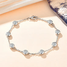 2.4 Carat Sterling Silver Moissanite Bracelet | Round Cut Tennis Jewelry for Women
