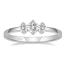 3-Piece Zircon Bridal Ring Set | 925 Sterling Silver | Promise, Engagement & Wedding Rings | Bands
