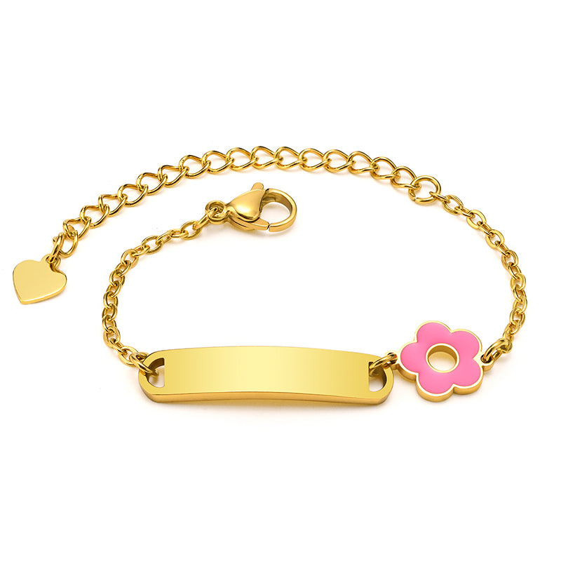 Baby Bracelet with Charms | Personalized Name & Birthdate, Butterfly, Car & Bear Designs
