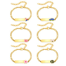 Baby Bracelet with Custom Name & Birthdate | Butterfly, Car & Bear Charms Included
