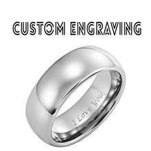 Blue Opal Tungsten Ring | 4mm Black Polished Wedding Band for Men & Women, Gift for Any Occasion
