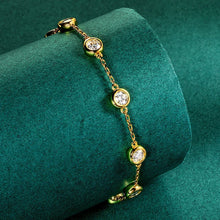 Classic 925 Silver Moissanite Bracelet | Round Cut 2.4 Carat GRA-Certified Tennis Style

