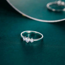 Exquisite Zircon Bridal Ring Set | 3-Piece Sterling Silver Wedding Jewelry
