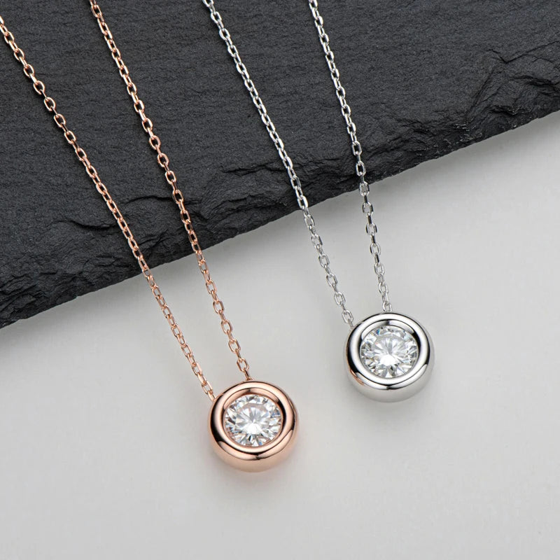 Moissanite Pendant Necklace for Women | D Color VVS1 | 925 Silver