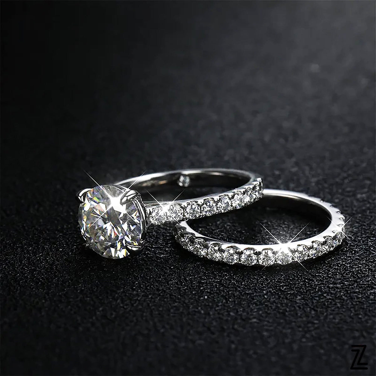 Handcrafted 3CT Moissanite Ring | D Color 18K White Gold-Plated 925 Silver Jewelry
