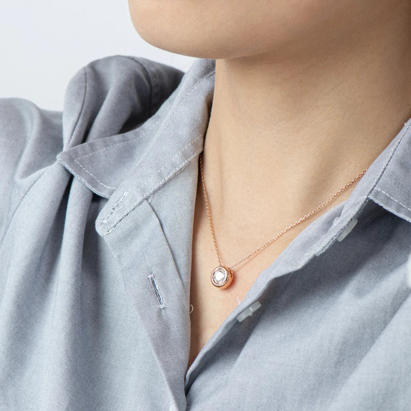 Moissanite Pendant Necklace for Women | D Color VVS1 | 925 Silver