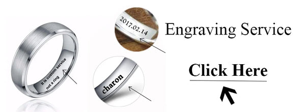 Gold Tungsten Wedding Band | Custom Engraved Couples Ring, 2-8mm