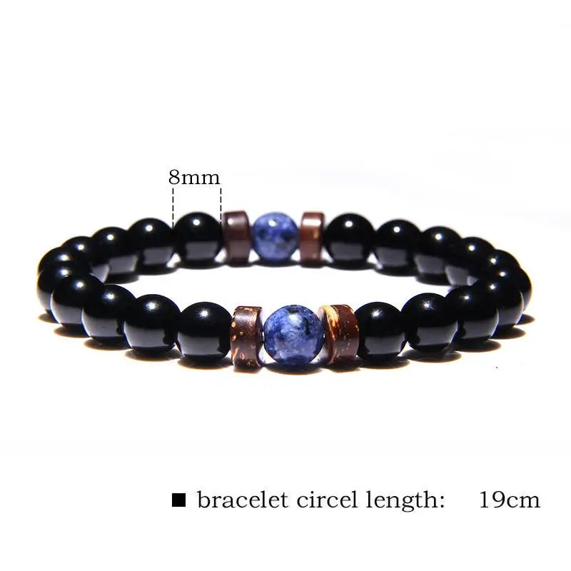 Men’s Beaded Bracelet | Volcanic Lava Stone Buddha Chakra Diffuser Jewelry