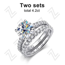 Luxury 3CT Moissanite Ring | 18K White Gold-Plated 925 Silver Engagement Band
