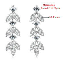 Moissanite Diamond Tassel Drop Earrings for Women