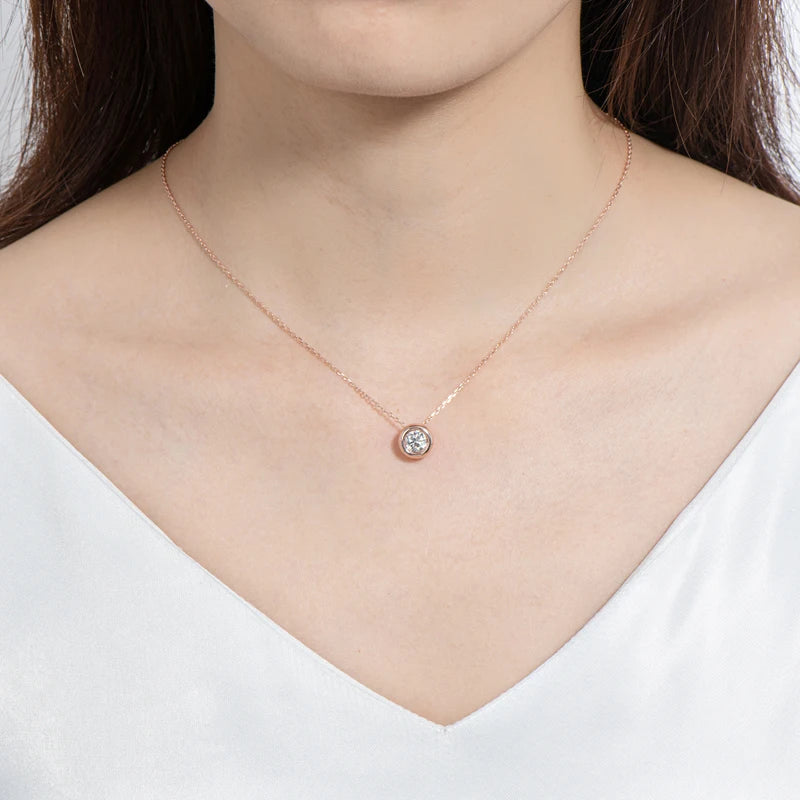Moissanite Pendant Necklace for Women | D Color VVS1 | 925 Silver