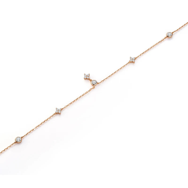 D Color Moissanite Necklace for Women & Girls | 925 Silver Choker 2mm 3mm