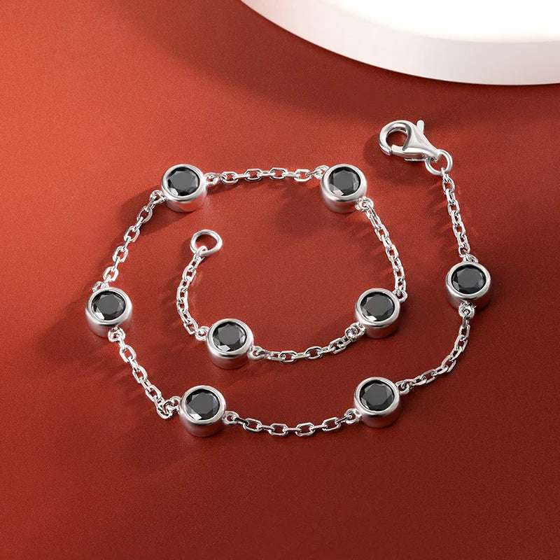 OEVAS 925 Sterling Silver 4mm 0.3CT D Color Moissanite Tennis Bracelet for Women | Fine Jewelry Gift